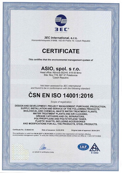 ASIO ISO 14001:2016
