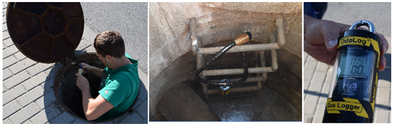Přípravné měření a monitoring zápachu v kanalizačních šachtách