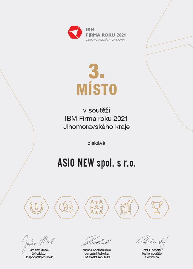 diplom IBM Firma roku 2021 _ ASIO