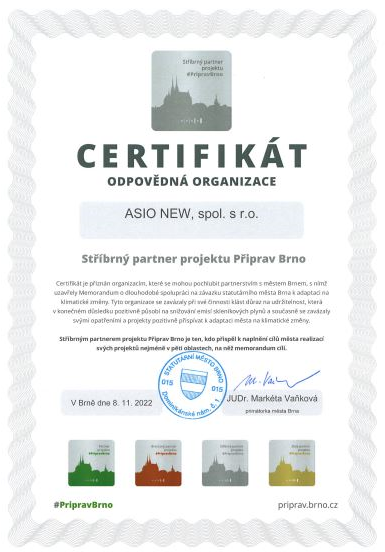 certifikát pripravbrno ASIO NEW