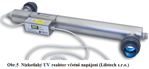 Nízkotlaký UV reaktor včetně napájení