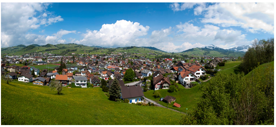 Celkový pohled na „vesnici“ Appenzell