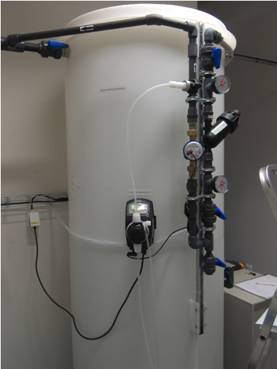úprava vody _ vstup do reakčních a akumulačních nádrží
